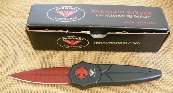 Paragon A-2 Fighter Knife Dagger Aluminum Red - Blade HQ