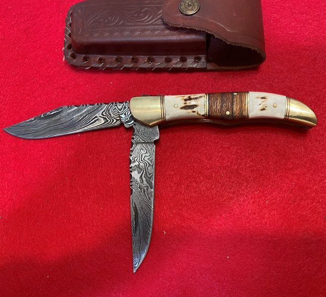 Damascus Dual Folding Knife