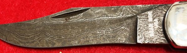 Bear & Son MGC Damascus Stag Bone Lockback Pocket Knife, 505D