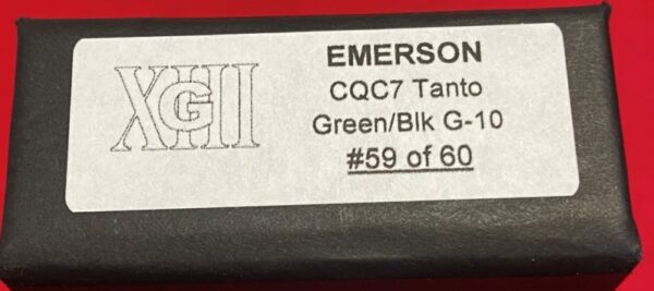 Pro-Tech Emerson CQC7 Auto GX Black Green G-10 Logo Top Handle DLC