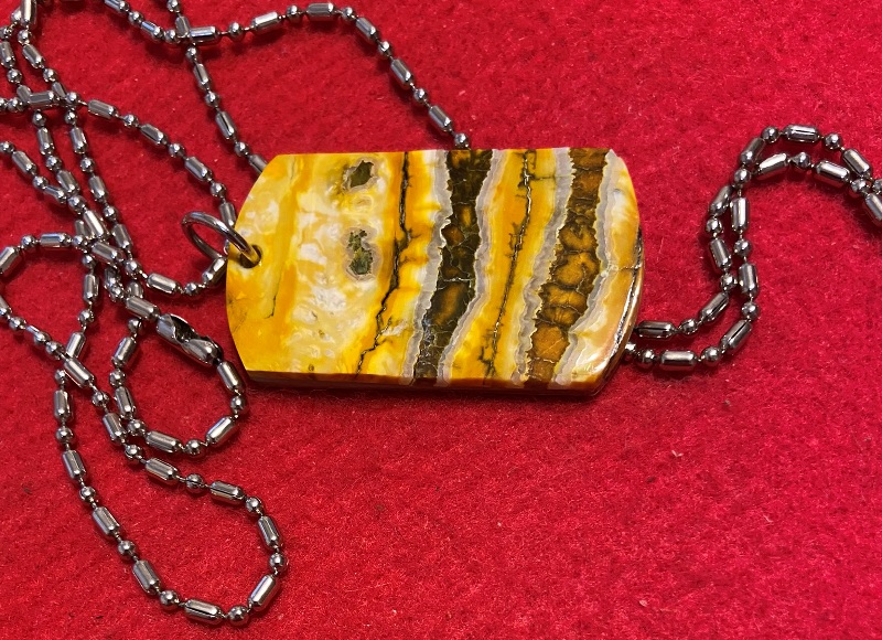 Mammoth Tooth Dog Tag Necklace