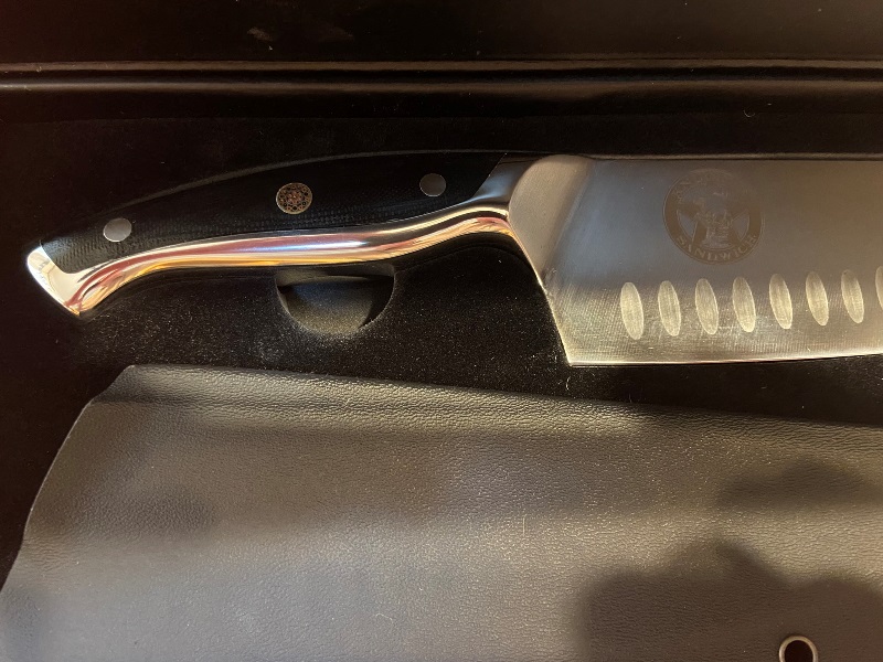 GUY FIERI KNUCKLE SANDWICH 8″ CHEF KNIFE & KYDEX SHEATH - Lees Cutlery